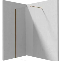 Parete doccia a scomparsa Idrostile 1200x1950 mm bronzo spazzolato