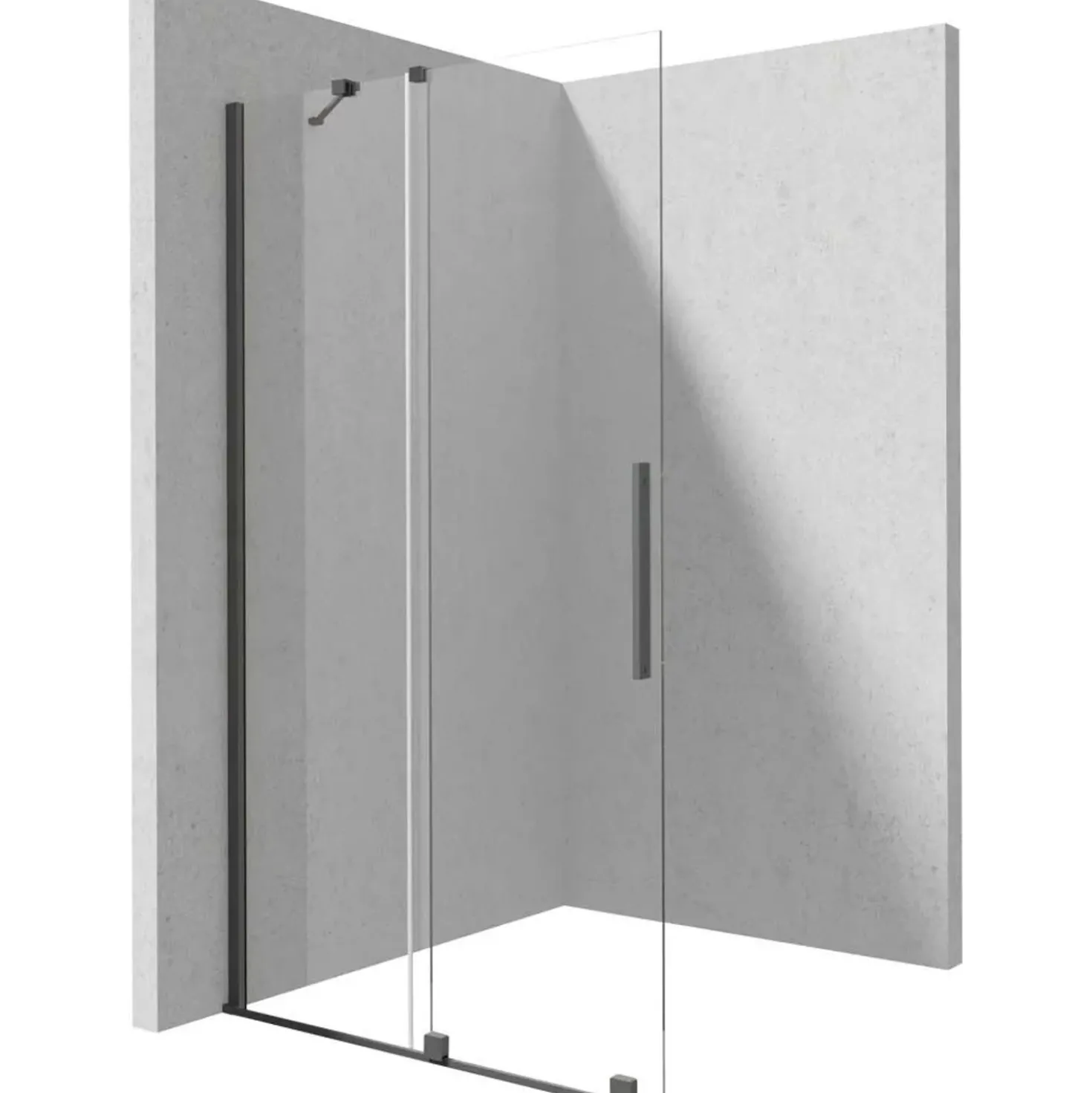 Parete doccia scorrevole Cabaiguán Idrostile 800x1950 mm titanio