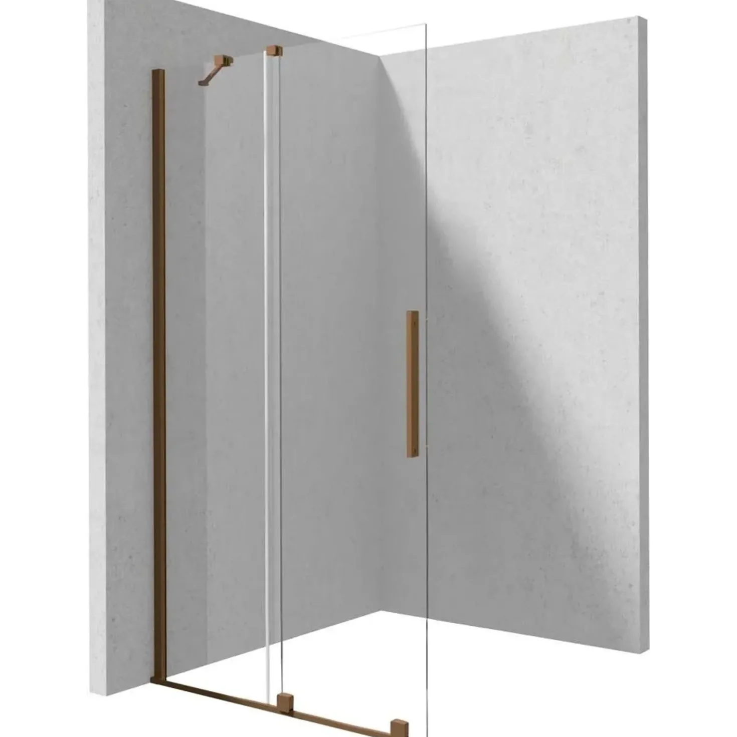 Parete doccia scorrevole Cabaiguán Idrostile 900x1950 mm bronzo spazzolato