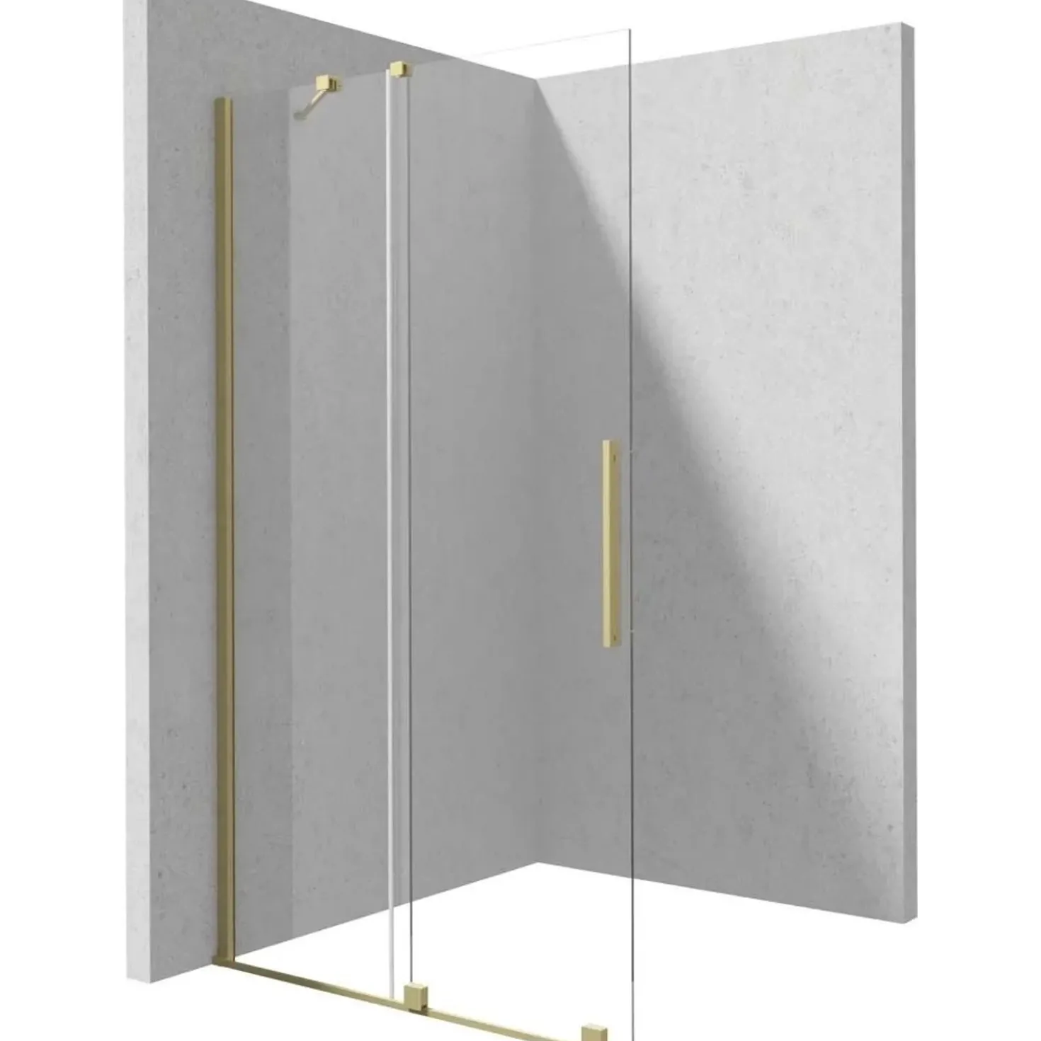 Parete doccia scorrevole Cabaiguán Idrostile 1200x1950 mm oro spazzolato