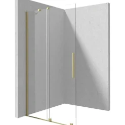 Parete doccia scorrevole Cabaiguán Idrostile 900x1950 mm oro spazzolato