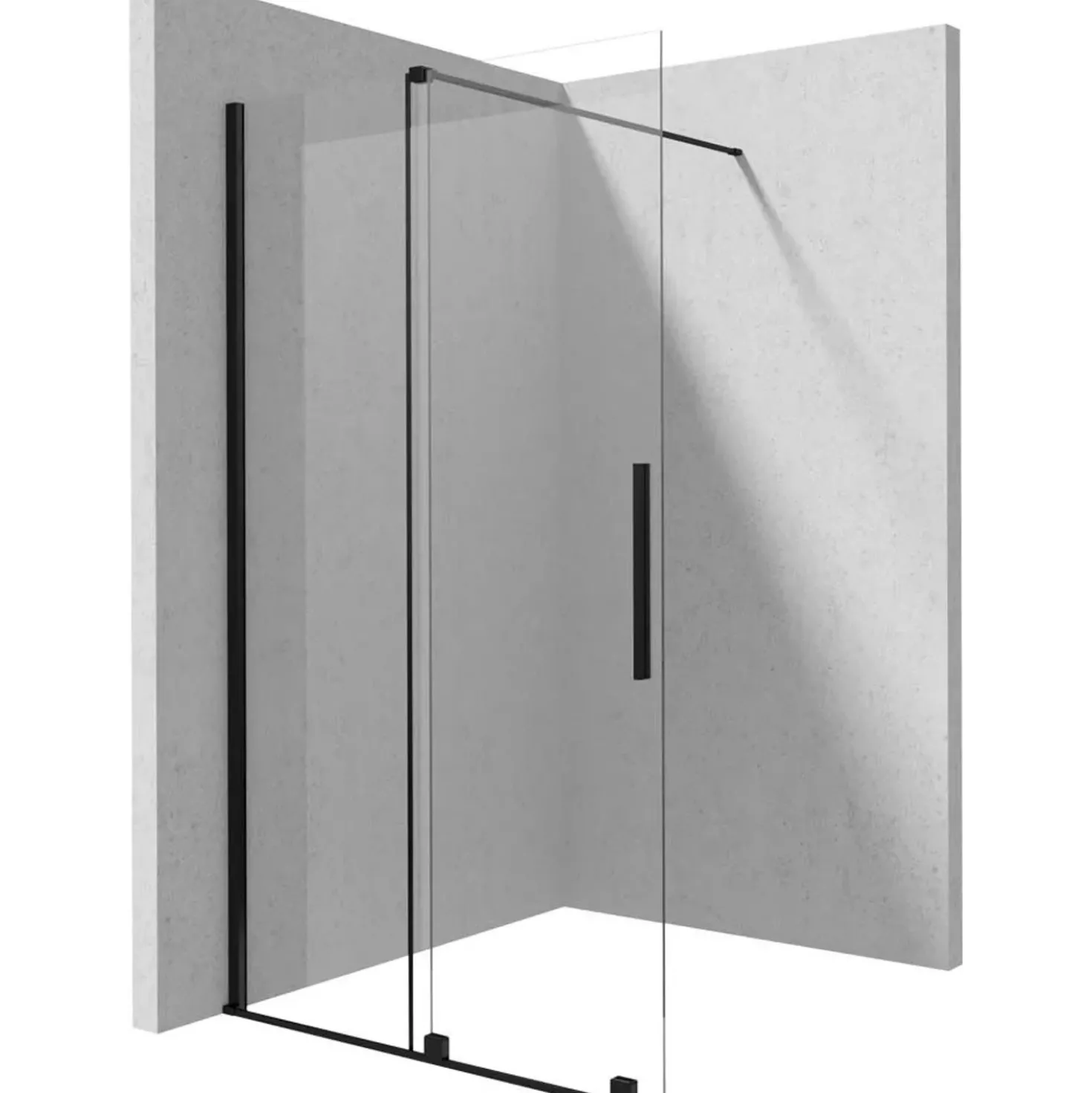 Parete doccia scorrevole Cabaiguán Idrostile 1000x1950 mm nero