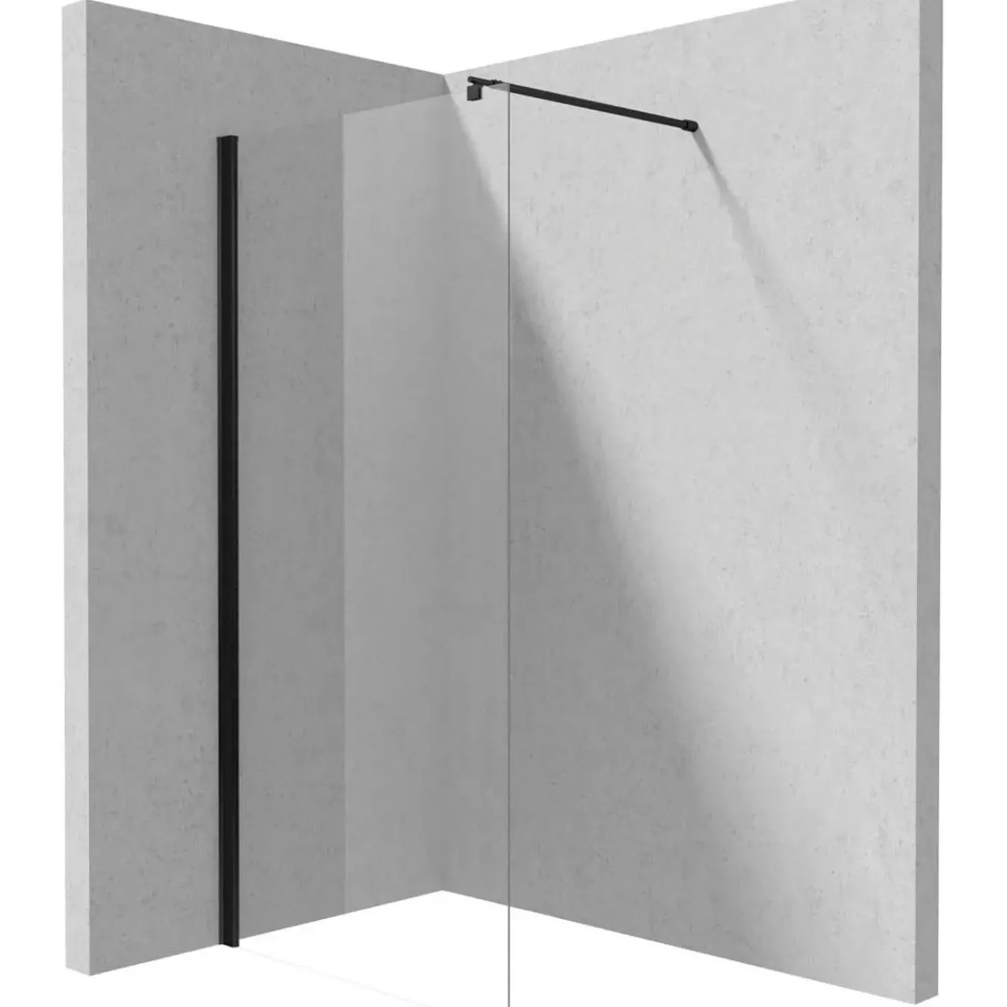 Parete doccia walk-in Idrostile 1000x2000 mm nero