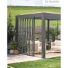 Parete laterale per Pergola Biohort a lamelle grigio quarzo 192x234 cm