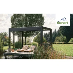 Parete laterale per Pergola Biohort a lamelle bianco 192x234 cm