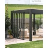 Parete laterale per Pergola Biohort a lamelle grigio scuro met 245x234 cm