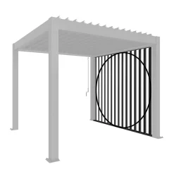 Parete laterale per Pergola Biohort a lamelle grigio scuro met 245x234 cm