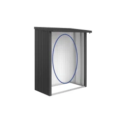 Parete posteriore per legnaia Biohort WoodStock 150 grigio scuro metallizzato