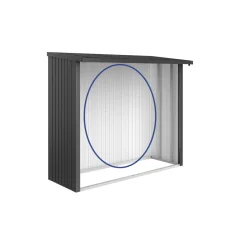 Parete posteriore per legnaia Biohort WoodStock 230 grigio scuro metallizzato