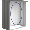 Parete posteriore per legnaia Biohort WoodStock 150 grigio quarzo metallizzato