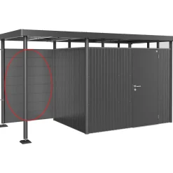Parete posteriore tetto laterale Biohort H2-H5 134x4x181 cm grigio scuro met
