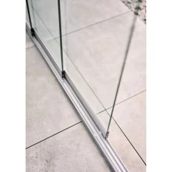 Parete scorrevole per pergola in vetro Biohort vetro trasparente 4,5 m bianco