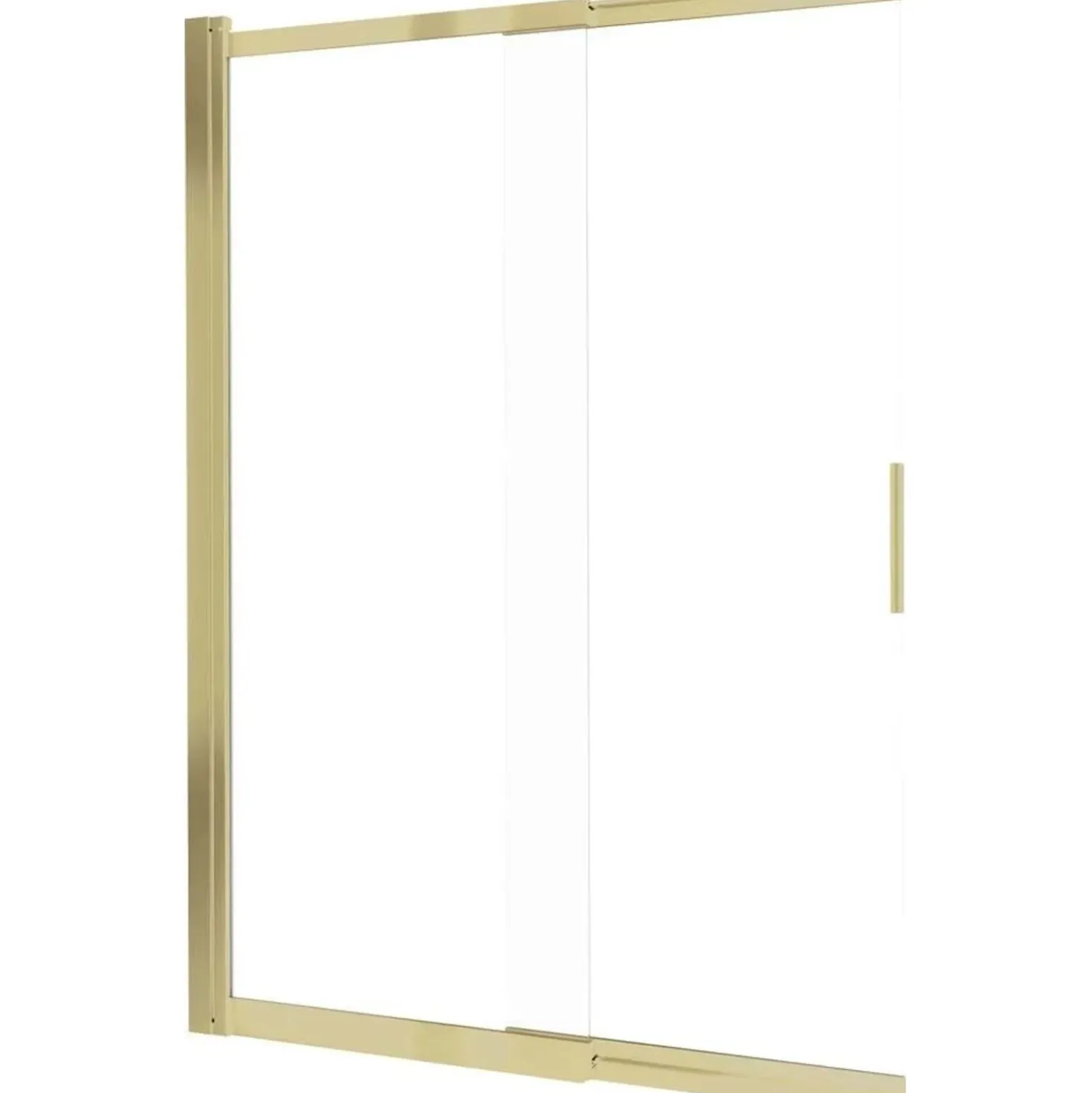Parete vasca da bagno Idrostile 100x140 cm oro spazzolato