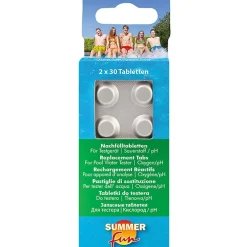 Pastiglie ricarica tester acqua Summer Fun controllo pH ossigeno 2x30 pastiglie