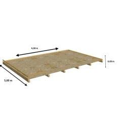 Pavimento in legno H 400 x L 500 x P 5 cm