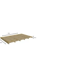 Pavimento in legno H 400 x L 400 x P 5 cm