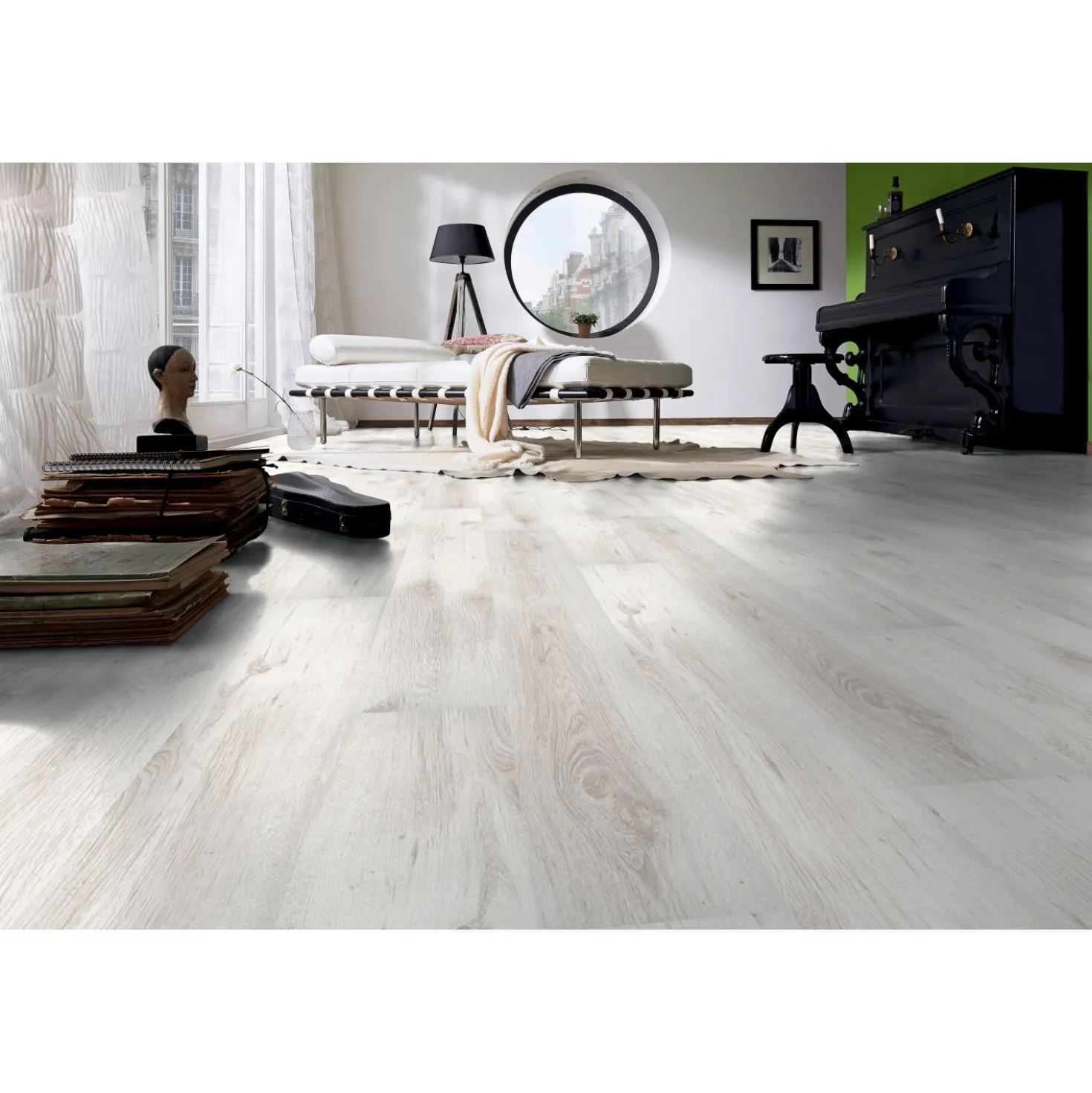Pavimento laminato Standard rovere ghiaccio sp. 7 mm 2,39 m²