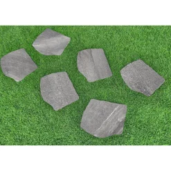 Pavimento passo giapponese Dark Grey in gres 42x36 cm