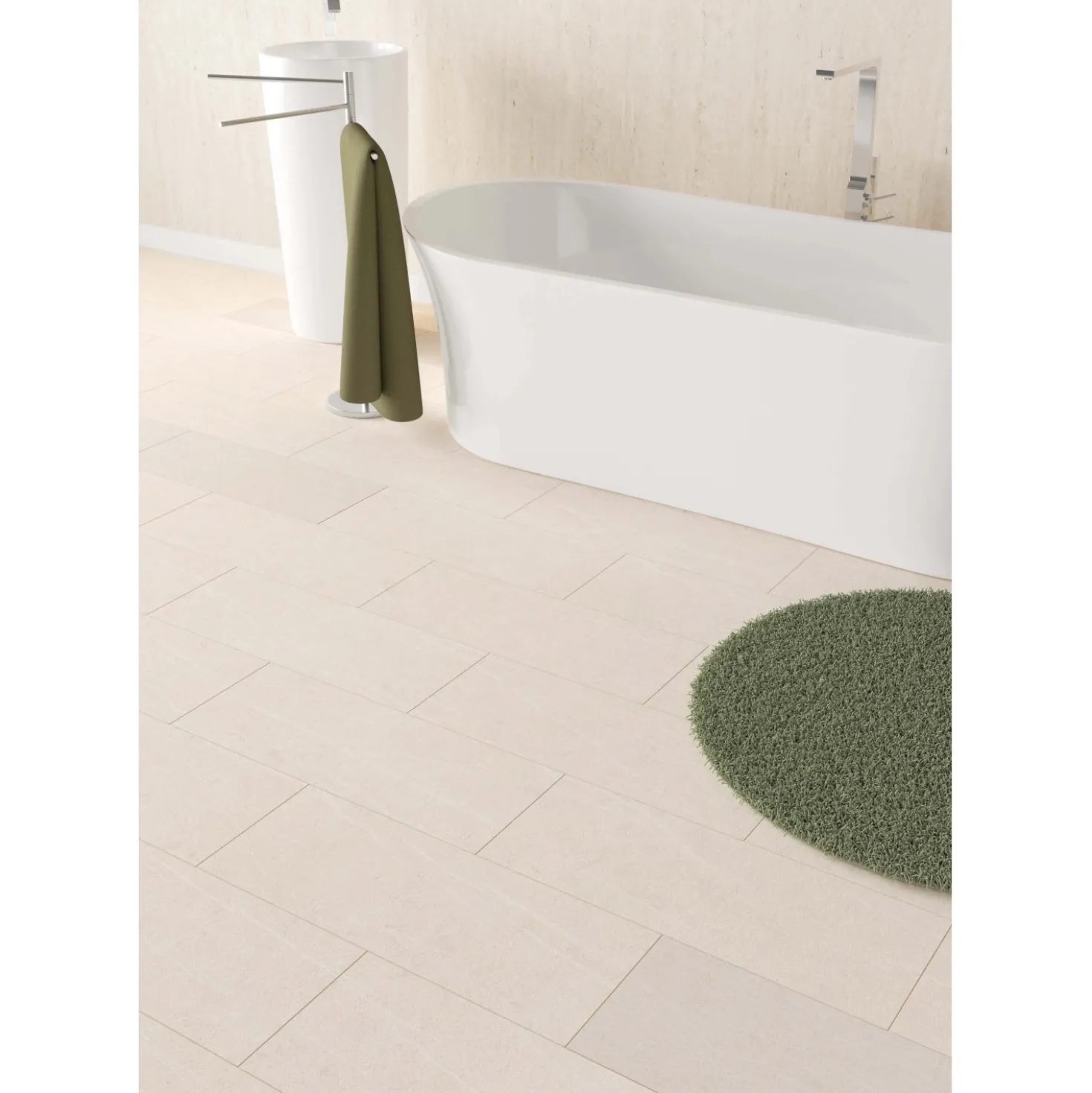 Pavimento SPC Callisto marmo bianco sp 5 mm 128x19,2 cm