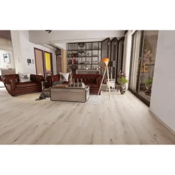 Pavimento SPC Futura Light rovere grigio sp 3,5 mm 123x19 cm