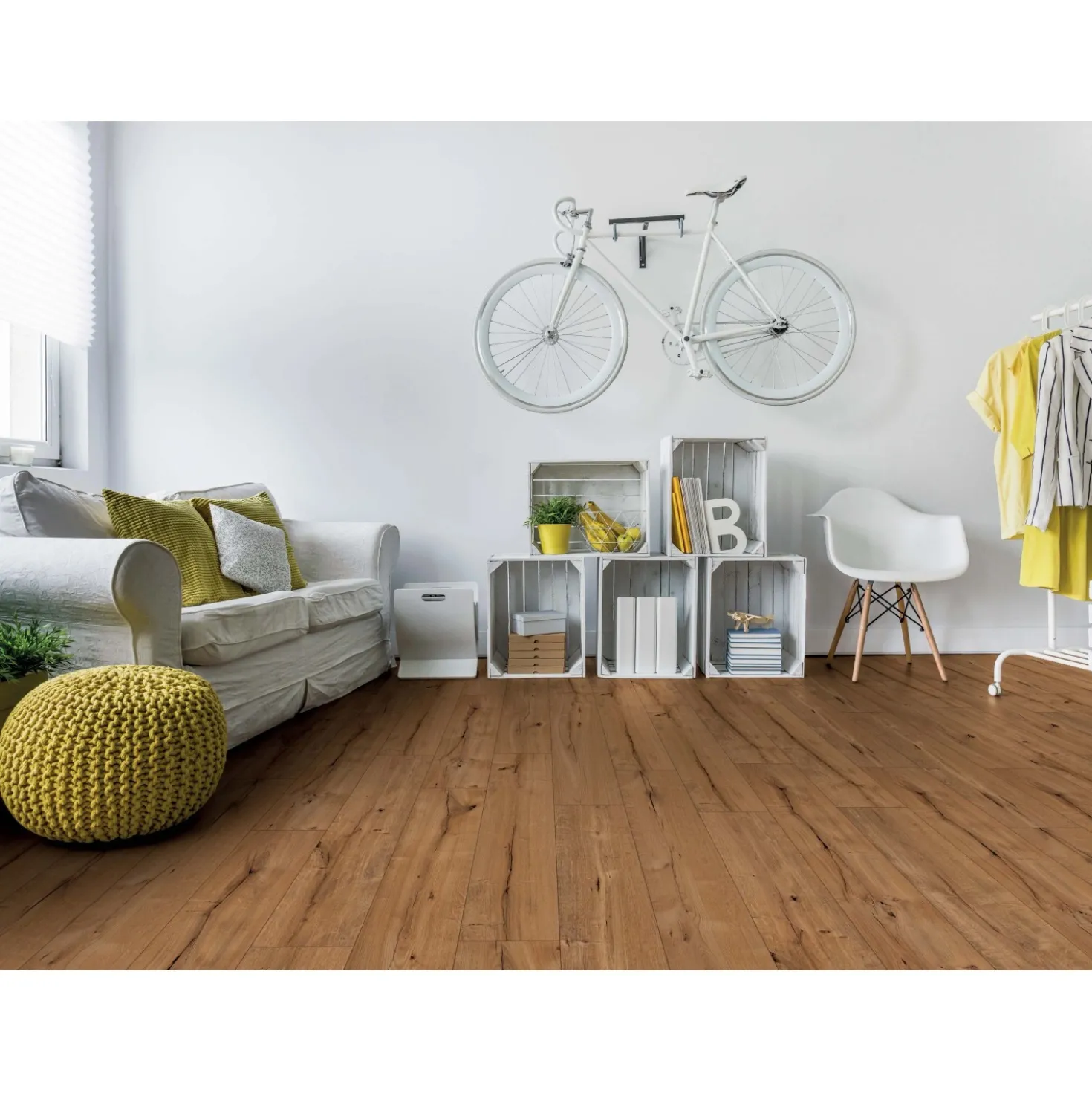Pavimento SPC Oak Livorno Solid rovere scuro sp 5 mm 121,8x24,2 cm