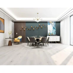 Pavimento SPC rovere bianco sp 3,5+1 mm 122x18 cm