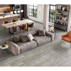 Pavimento SPC Sand Dune Oak grigio medio sp 4+1 mm 128x19,2 cm