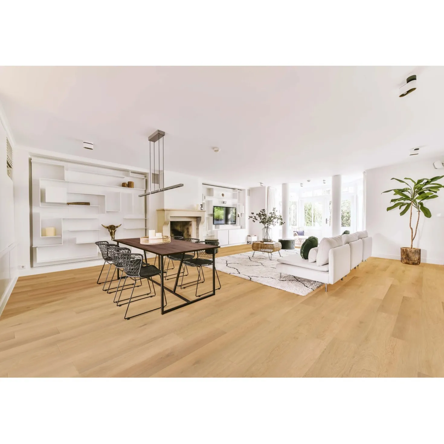 Pavimento SPC Scandipure rovere sp 5+1 mm 121x19,2 cm