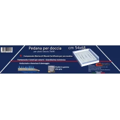 Pedana doccia in Okumè Marino 54x68 cm bianco