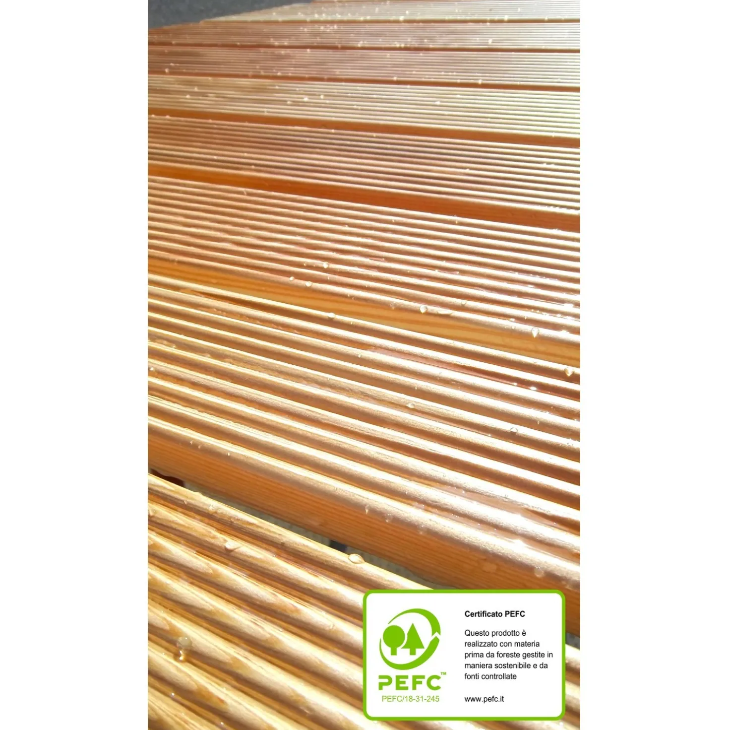 Pedana doccia larice 103x62 cm naturale