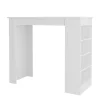 Penisola Swallow con piano e struttura bianco 117x54x102 cm