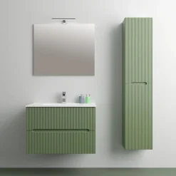 Pensile bagno con 1 anta Zeus 81x34 cm apertura destra verde reseda opaco