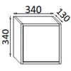 Pensile bagno sospeso con anta 34 cm bianco lucido