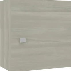 Pensile cubo anta reversibile rovere grigio 45x45x16 cm