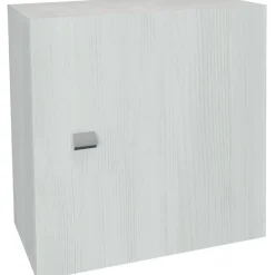 Pensile cubo anta reversibile rovere bianco 45x45x16 cm
