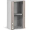 Pensile cucina 1 anta vetro 40 cm olmo