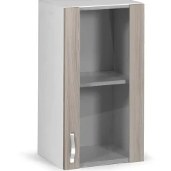 Pensile cucina 1 anta vetro 40 cm olmo