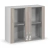Pensile cucina 2 ante vetro 80 cm olmo