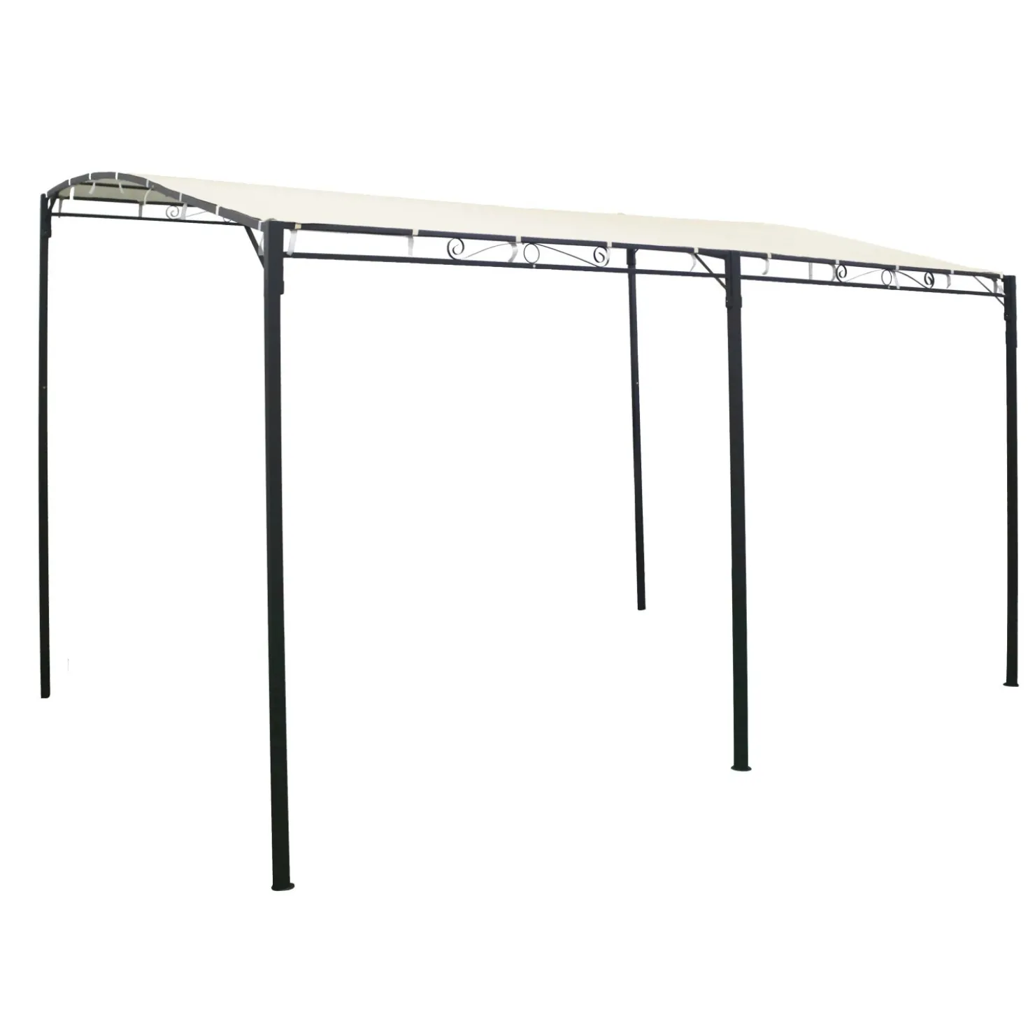 Pergola a 5 pali in acciaio e poliestere 400x300 cm