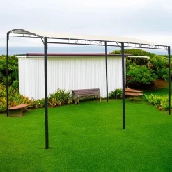 Pergola a 5 pali in acciaio e poliestere 400x300 cm