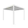 Pergola bioclimatica Atena in alluminio palo 10 3x4xH2,5 m bianco