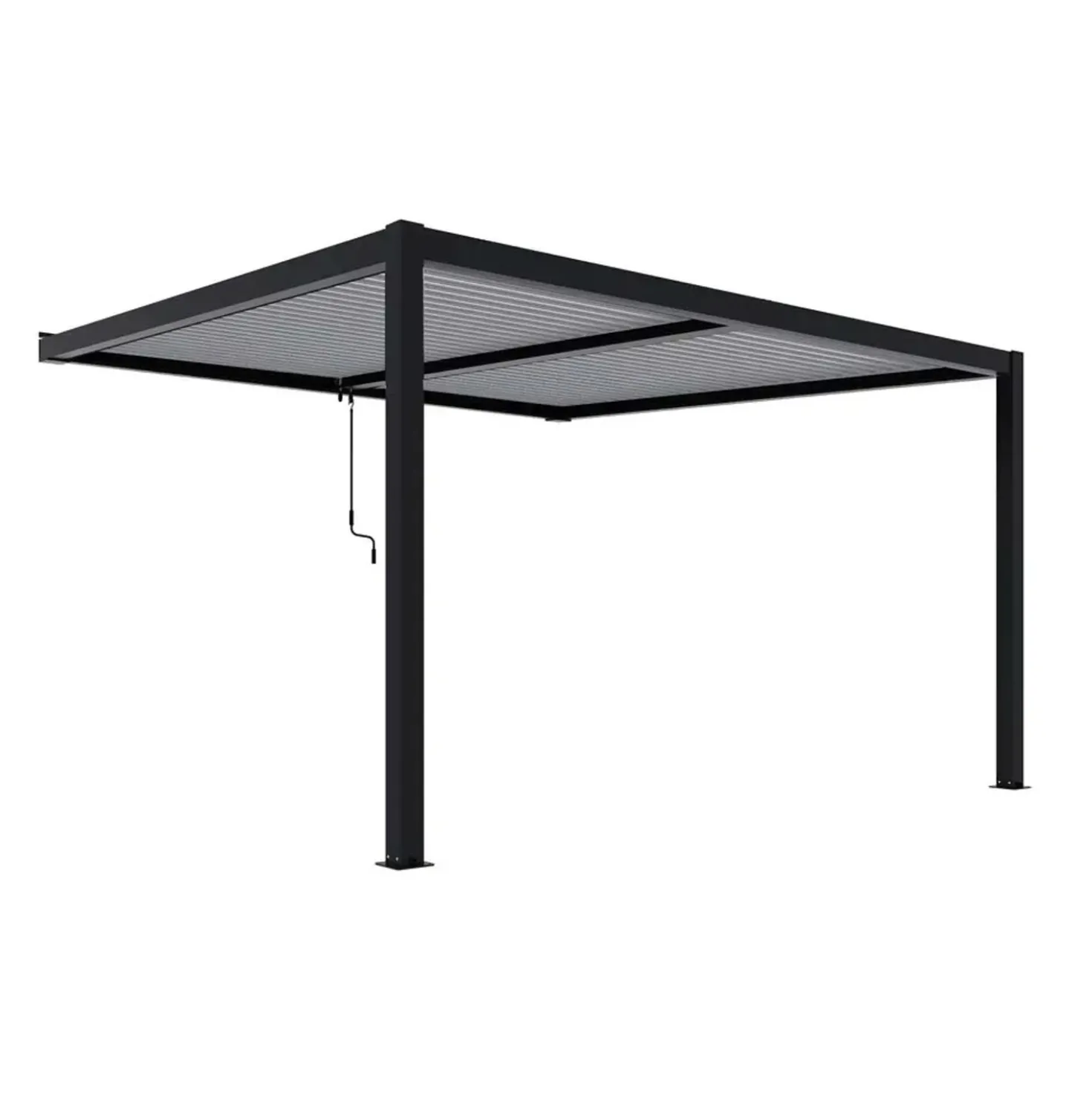 Pergola bioclimatica Calicantus Wall antracite 400x300x230 cm