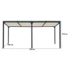 Pergola bioclimatica in alluminio 3630 ecru 360x300 cm