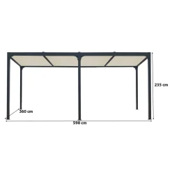 Pergola bioclimatica in alluminio 3630 ecru 360x300 cm