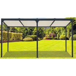 Pergola bioclimatica in alluminio 3630 ecru 360x300 cm