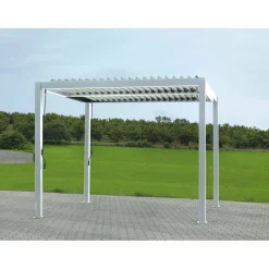 Pergola bioclimatica in alluminio Tennessee 300x300 cm bianco