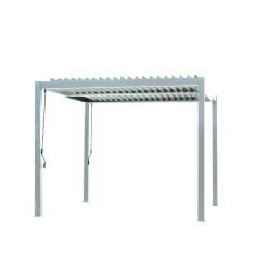 Pergola bioclimatica in alluminio Tennessee 300x300 cm bianco