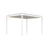 Pergola bioclimatica in alluminio Quadrifoglio 400x300x250 cm bianca