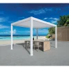 Pergola bioclimatica in alluminio Atena120 295x392xH250 cm bianco