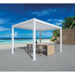 Pergola bioclimatica in alluminio Atena120 295x392xH250 cm bianco